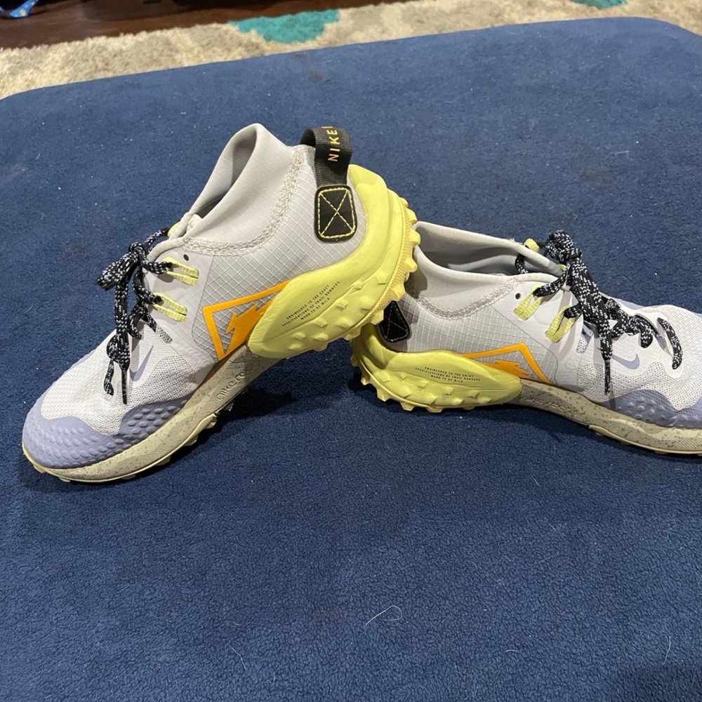 Nike White and Yellow Athletic Shoes